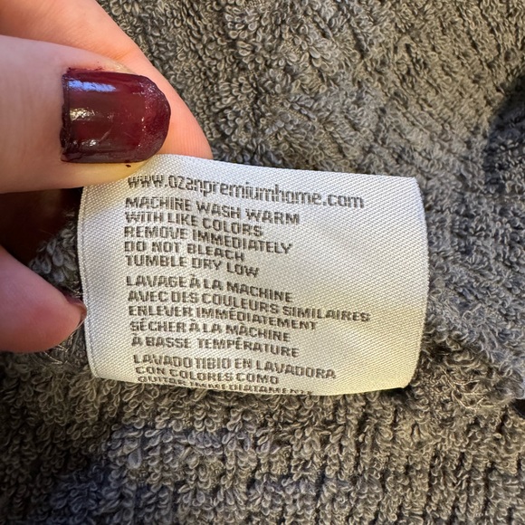 OPH Ozan Premium Home Dark Grey Sorano Turkish Cotton Bathrobe Robe - L /XL - Picture 9 of 10